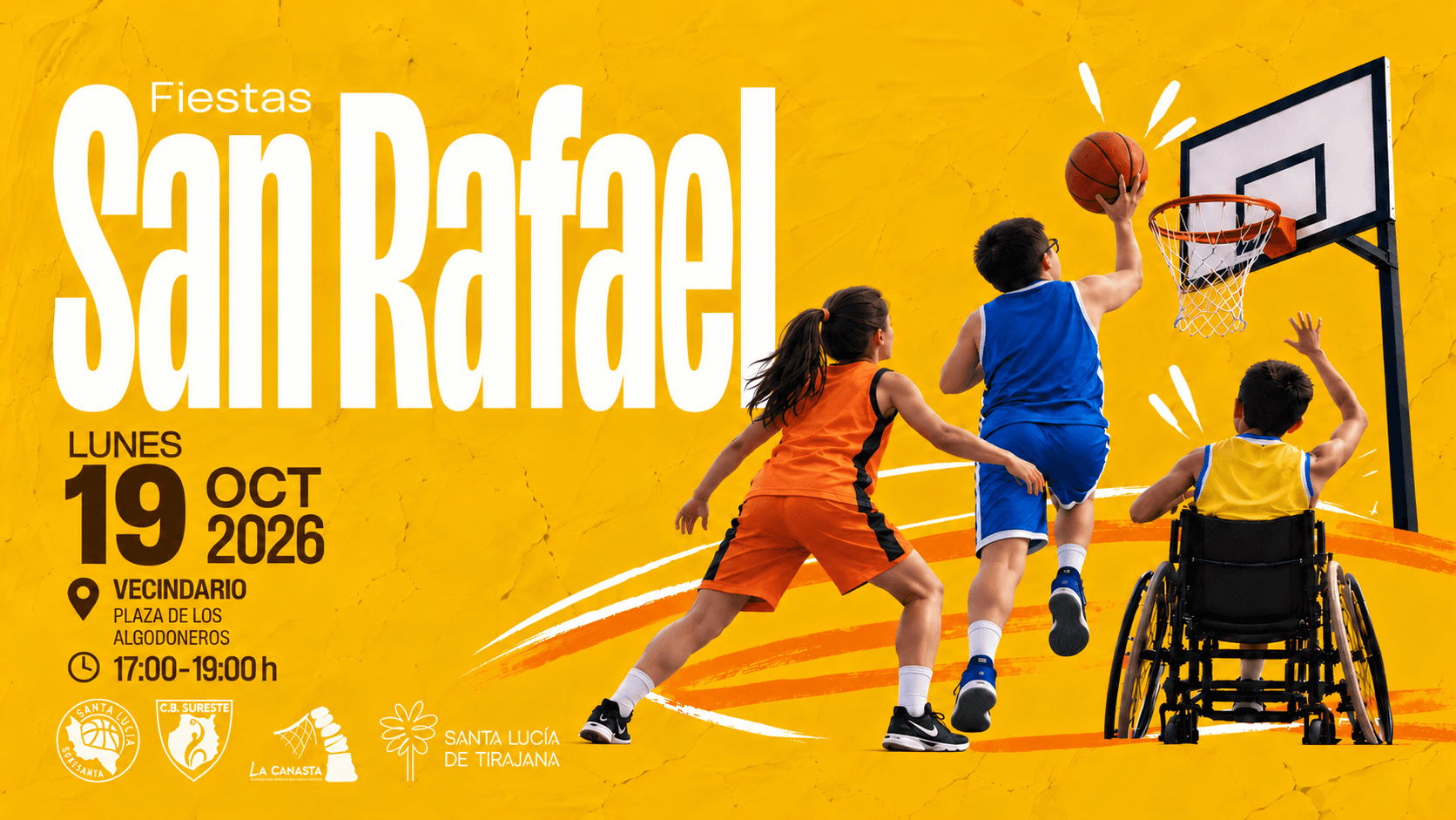 El baloncesto sale a la calle por las Fiestas de San Rafael
